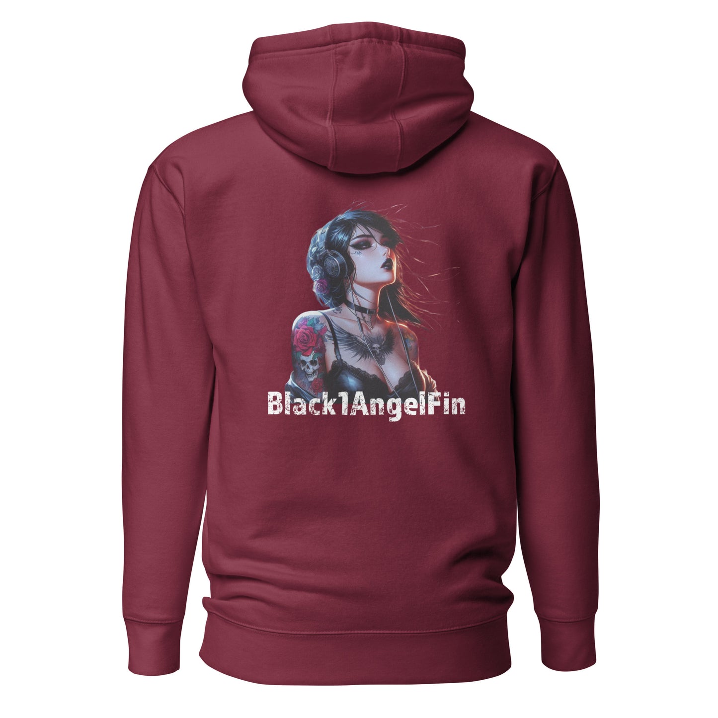 "BlackAngelFin" unisex huppari (MissPullukka)