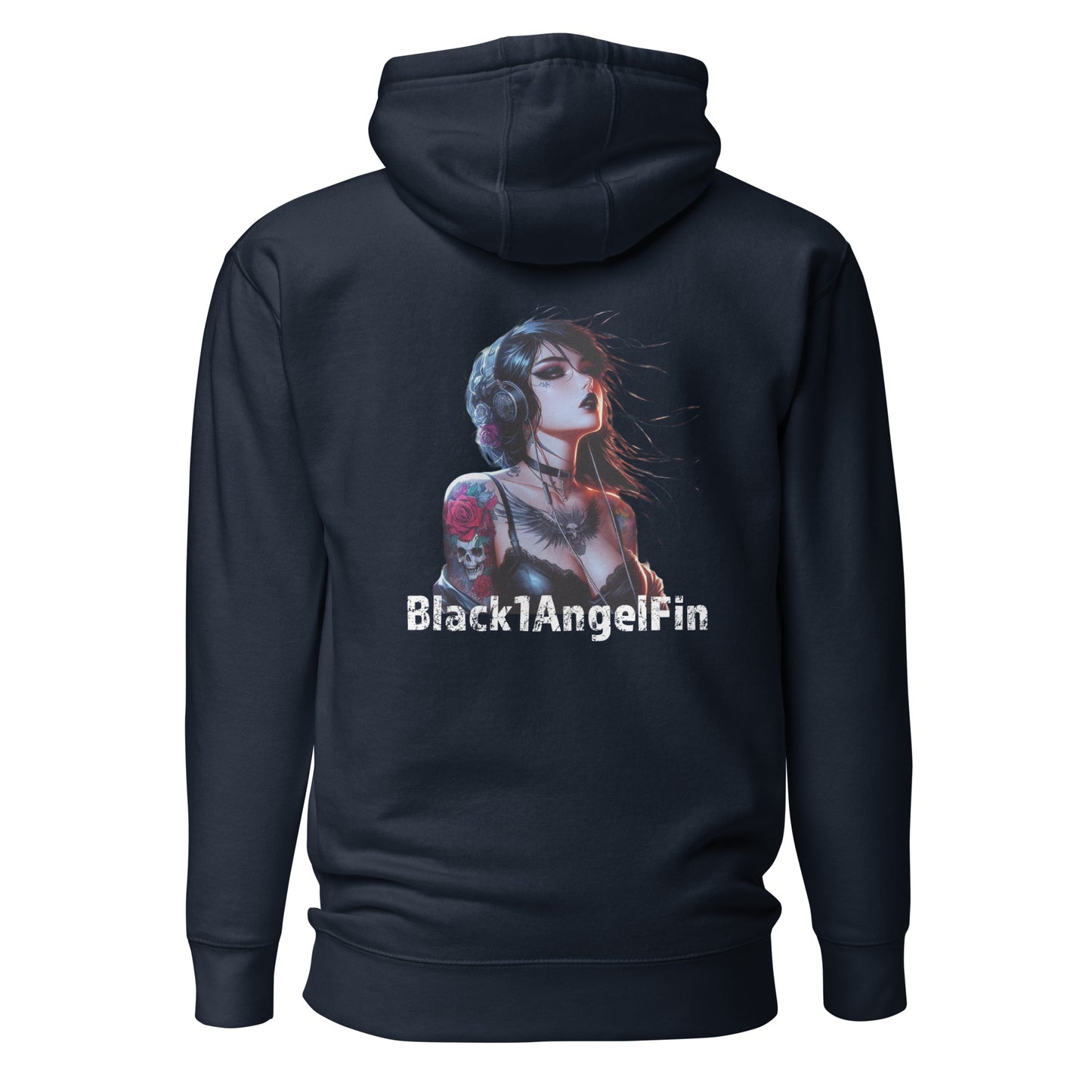 "BlackAngelFin" unisex huppari (MissPullukka)