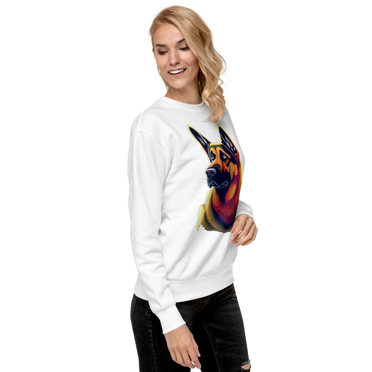 "German Shepherd" women's hooded sweatshirt