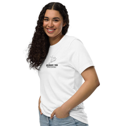 "DC Diamond" naisten t-paita (musta logo rinnassa ja selässä)
