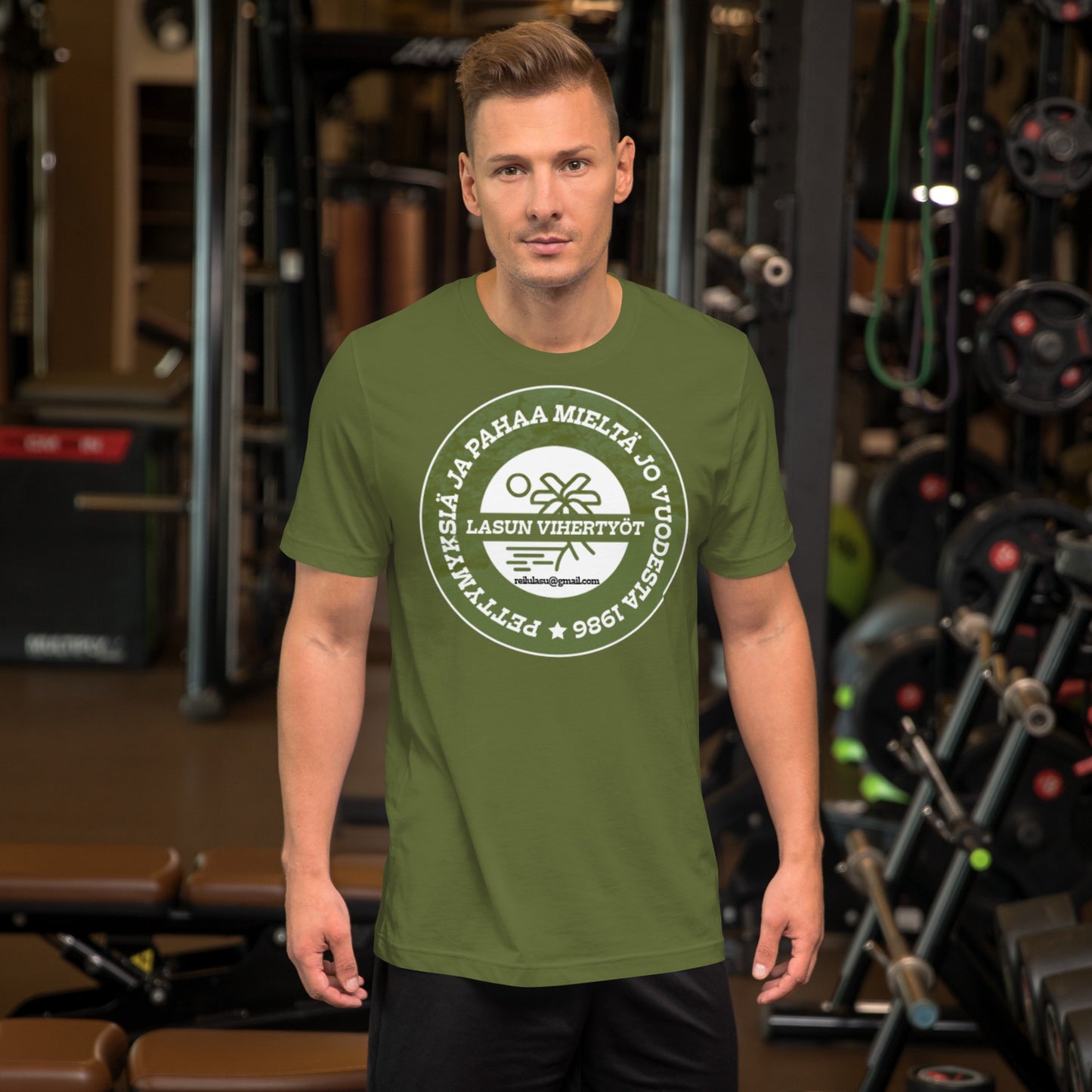 T-Shirt „Lasus grüne Arbeit“.