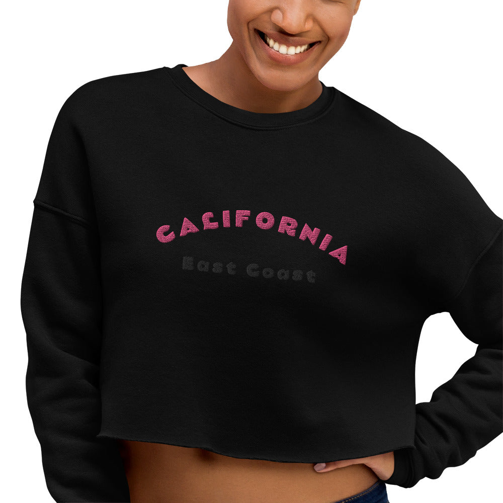 "California" women's short crop sweatshirt