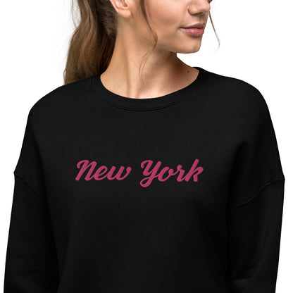 Kurz geschnittenes Damen-Sweatshirt „New York“.