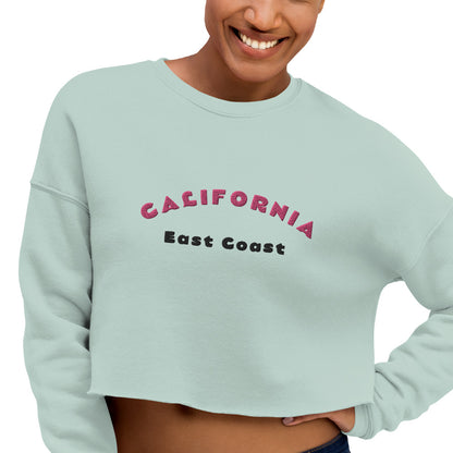 "California" women's short crop sweatshirt