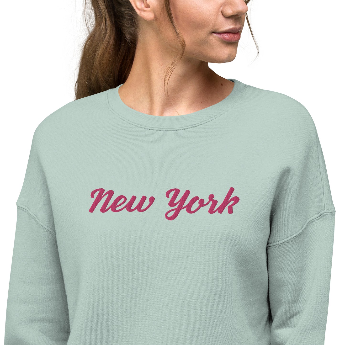 "New York" women's short crop sweatshirt