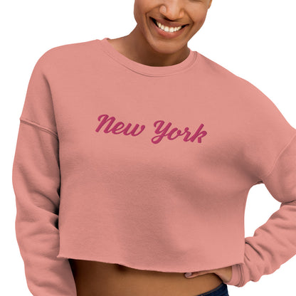 Kurz geschnittenes Damen-Sweatshirt „New York“.