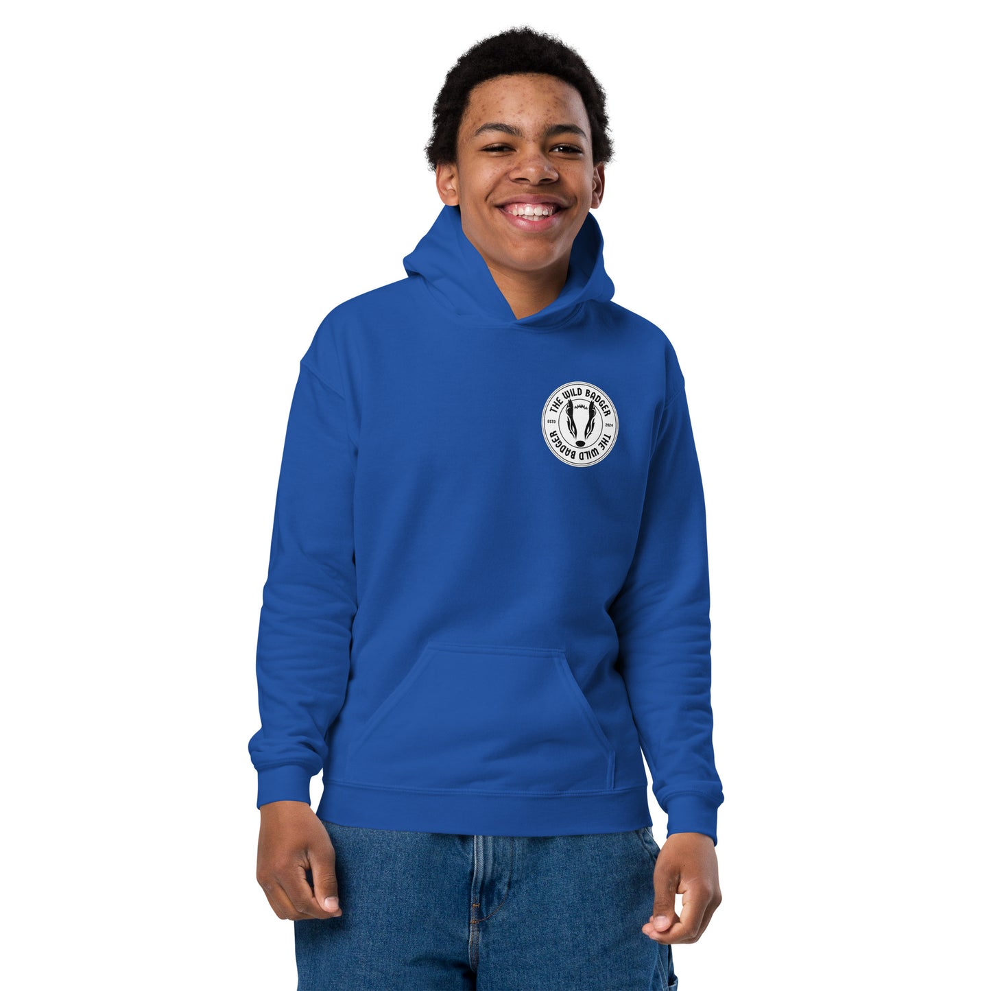 "Wild Badger" hoodie for children and teenagers