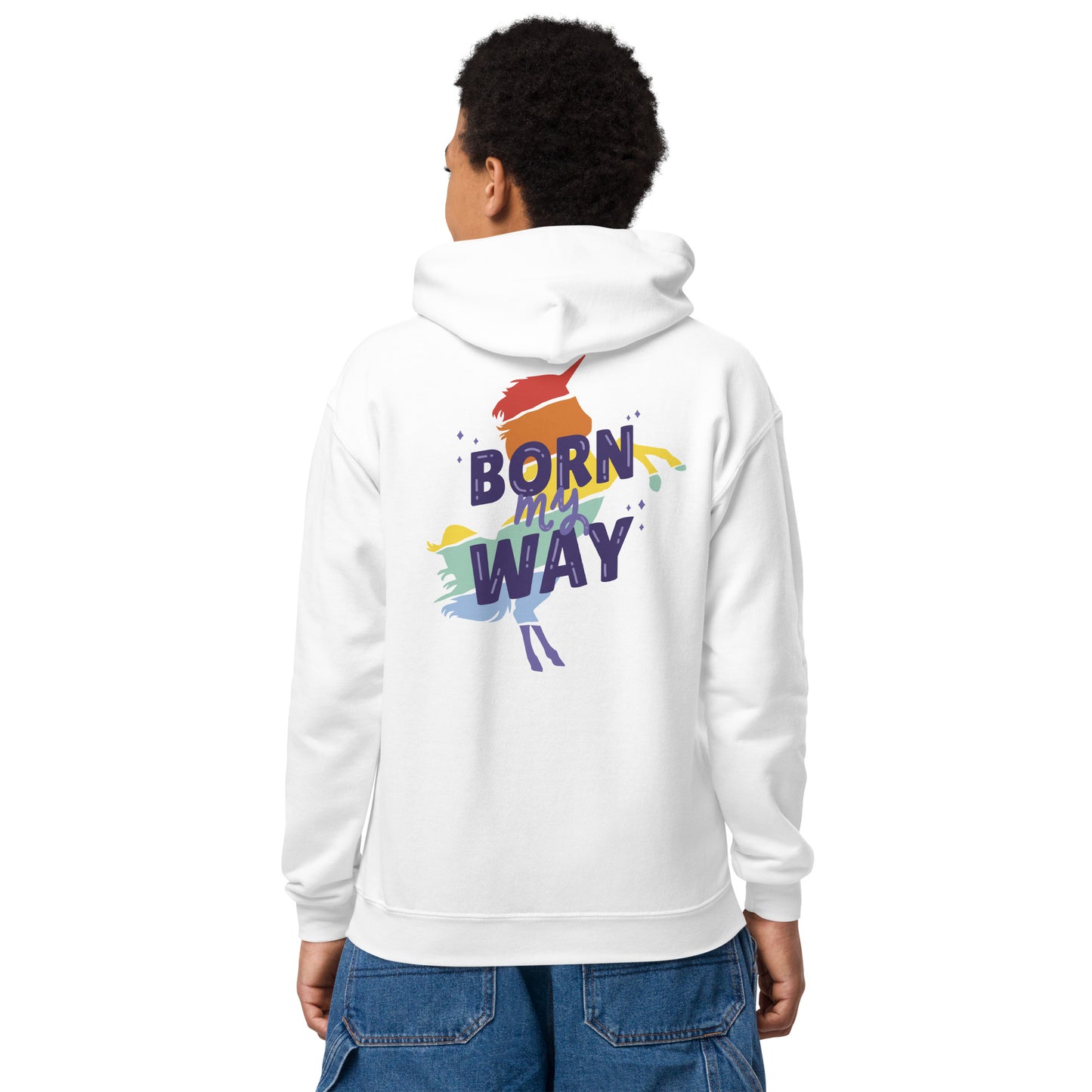 „Born my way“ Kapuzenpullover für Kinder und Jugendliche